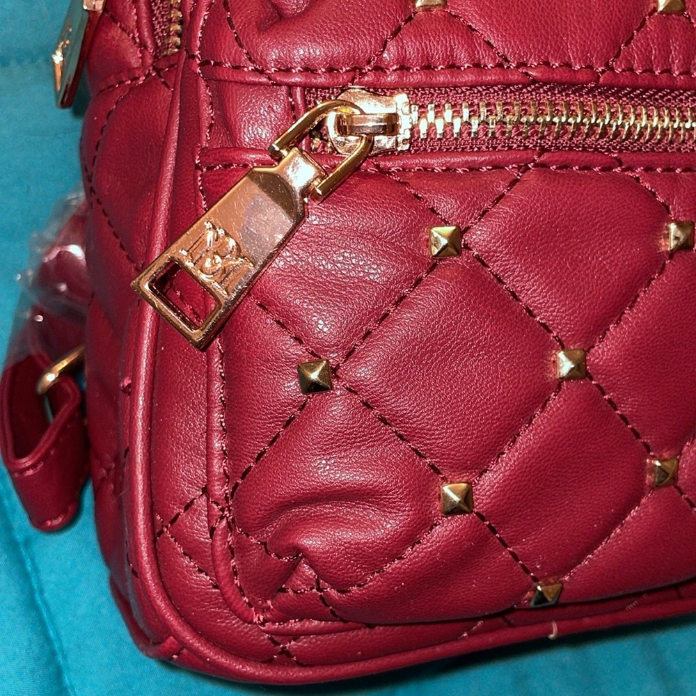 Badgley Mischka Maroon Mini Backpack NWT - Picture 3 of 6